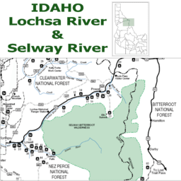 Sleepy and Lochs River Map | 208-347-3862 | Americas Rafting Company | Idaho | Oregon | Hells Canyon | Snake River | Salmon River